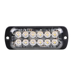 Supplerende blink, Gul, 12-LED, 9-30v, R65 Class II, 5 meter ledning, Nats�nkning