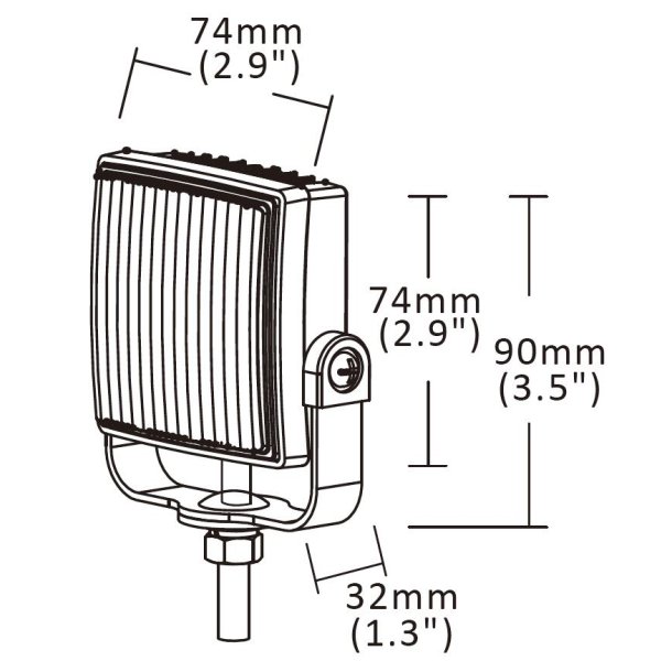 Kompakt LED blink, klart glas/gul blink, 12/24V, 6 led