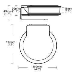 Kompakt LED blink, bl�t glas/bl�t blink, 12/24V, 40 led