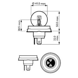 Halogen pre (Bilux - R2) - 24V - 55/50w