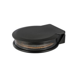 Kompakt LED blink, sort glas/gult blink, 12/24V, 40 led