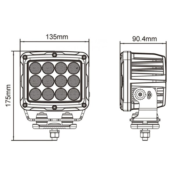 HD Arbejdslampe Flood, 180W, 21600 lm, 12/24V