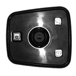 VOLVO FH/FM II 10/06> glas 180 x 200 mm. Strk konveks/24V R300 mm.