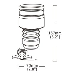 LED blink, flex stangmonteret, 12/24v, R65