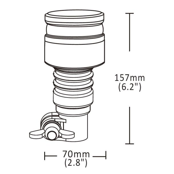 LED blink, flex stangmonteret, 12/24v, R65