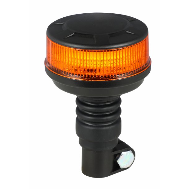 Kompakt LED blink, gult glas, 12/24V, stangmonteret