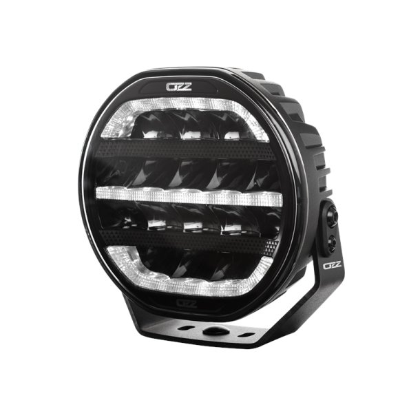 OZZ 9" fjernlygte med gult og hvidt positionslys, Ref. 50, Hvidt hus