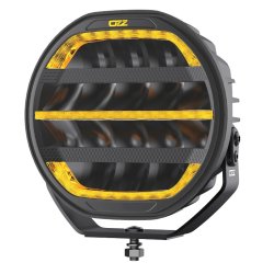 OZZ 9" fjernlygte med gult og hvidt positionslys samt blitz, Ref. 50, Sort hus