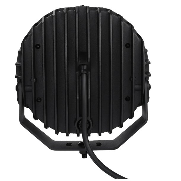 OZZ 9" fjernlygte med gult og hvidt positionslys samt blitz, Ref. 50, Sort hus