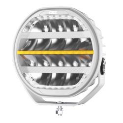 OZZ 9" fjernlygte med gult og hvidt positionslys samt blitz, Ref. 50, Hvidt hus