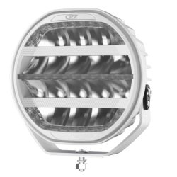 OZZ 9" fjernlygte med gult og hvidt positionslys samt blitz, Ref. 50, Hvidt hus