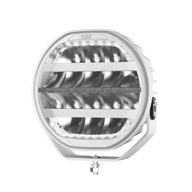 OZZ 9" fjernlygte med gult og hvidt positionslys samt blitz, Ref. 50, Hvidt hus