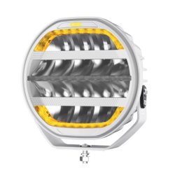 OZZ 9" fjernlygte med gult og hvidt positionslys samt blitz, Ref. 50, Hvidt hus