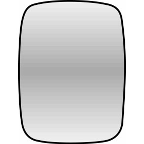 143 x 190 mm. strkt konveks spejlglas (R400)