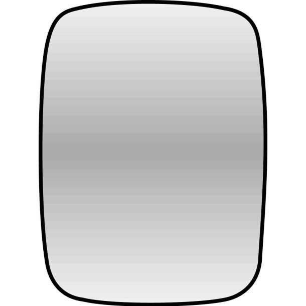143 x 190 mm. strkt konveks spejlglas (R400)
