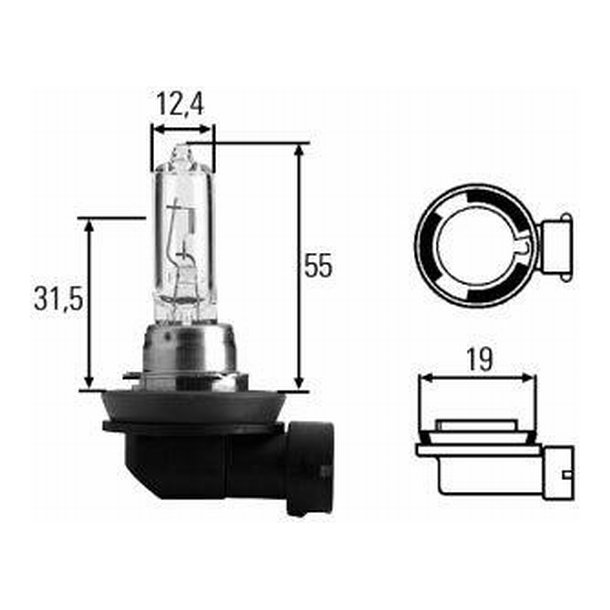 Halogen pre H9 12V/55W PGJ19-5