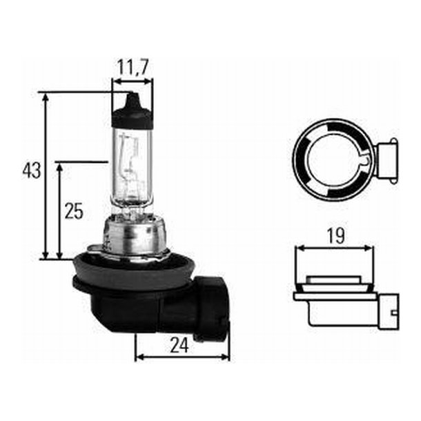 Halogen pre H11 12V/55W PGJ19-2