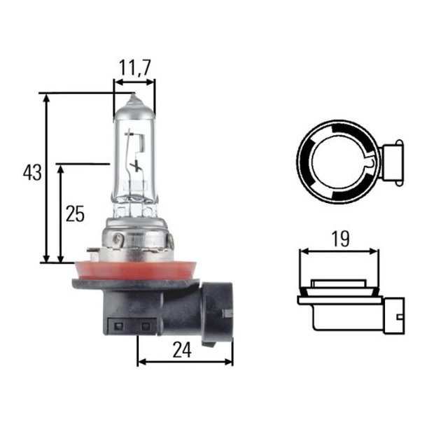 Halogen pre H11 24V/70W PGJ19-2 Double power