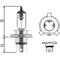 Halogen pre H4 24V/75W/70W P43T Double power