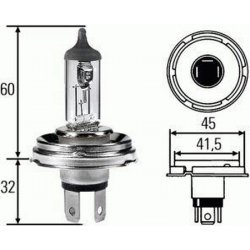 Halogen pre H4 12V/60W/55W P45T
