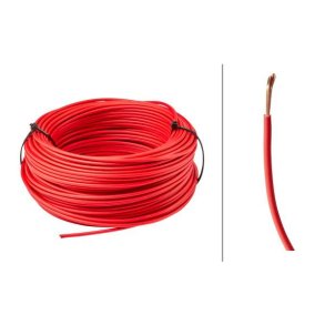 1X1,5 Rund Rd dobbelt isoleret monteringsledning, 100 meter