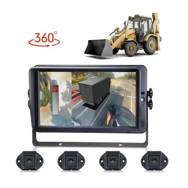 360 kamerasystem med 4 kameraer og 7" skrm