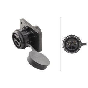 STIKDSE 2-polet NATO sort kunststof 24V (35 m2)