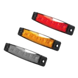 Sidemarkeringslygte 6 LED gul 24V