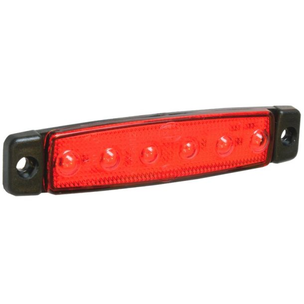 Baglygte 6 LED rd 24V