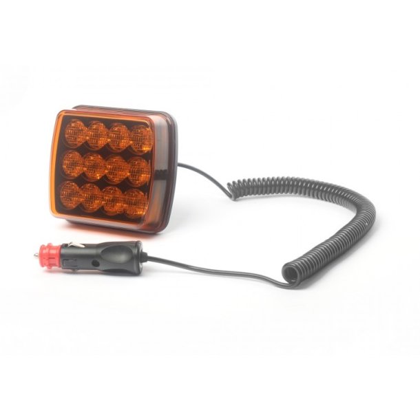 LED Adv.lygte med magnet 12/24V R65