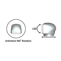 Sgelygte, 12/24v, hvid, fastmontering, LED, 50 w, trdls fjernbetjening, Venus