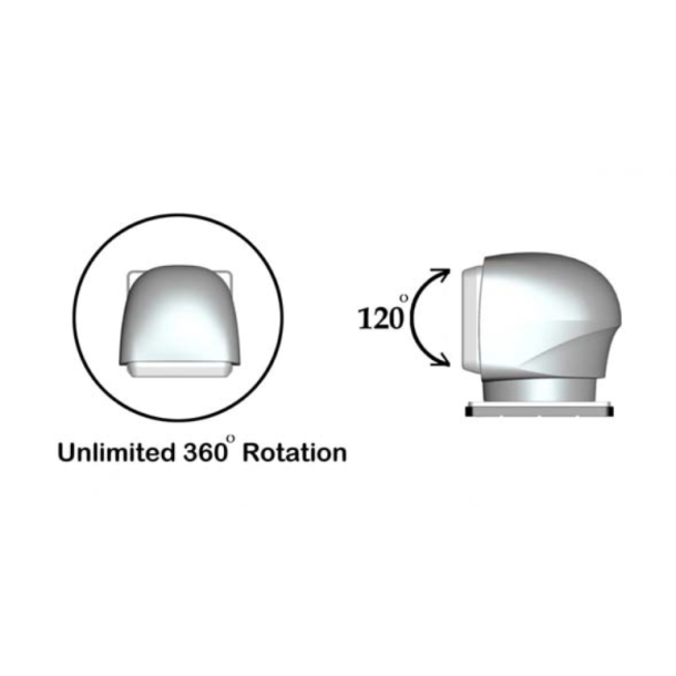 Sgelygte, 12/24v, hvid, fastmontering, LED, 50 w, trdls fjernbetjening, Venus