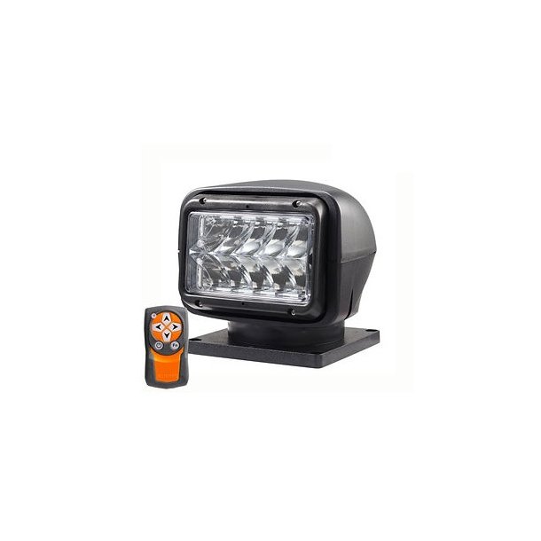 Sgelygte, 12/24v, Sort, fastmontering, LED, 50 w, trdls fjernbetjening, Venus