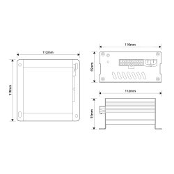 Sireneforst�rker, skjult, 12/24v,
