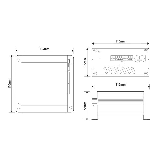Sireneforst�rker, skjult, 12/24v,