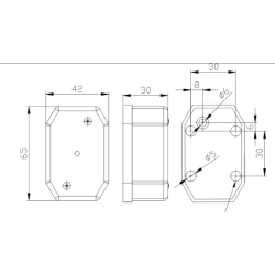 Markeringlygte LED, gul, 12-24v, skjult montering.