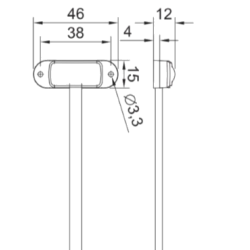 LED lygte for spraybom, 12v, Hvid