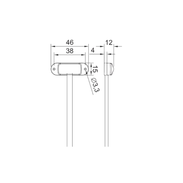 LED lygte for spraybom, 12v, Hvid