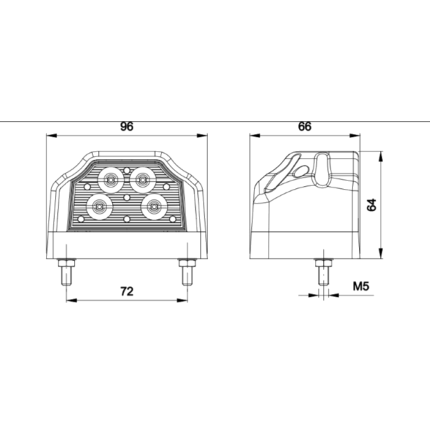 LED nummerpladelygte 12/24V
