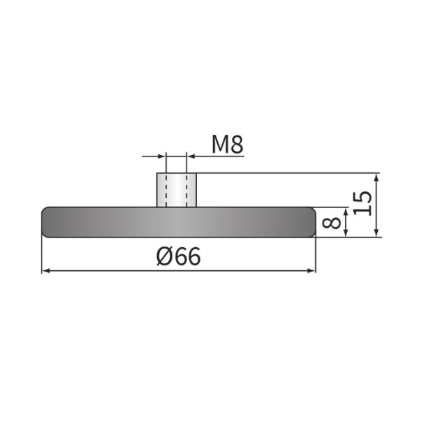 Neodymium magnet, � 66 mm