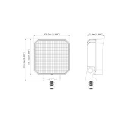 Arbejdslygte 16-LED, 50W, 5200 lm, 10-30V, Deutsch connector, DT stik.