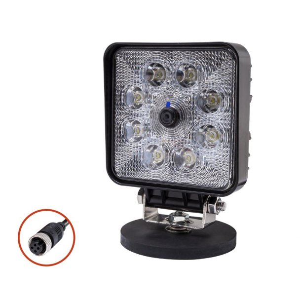 LED arb. lygte med indbygget 4p kamera