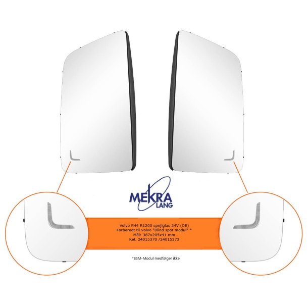 VOLVO FH4 9/2012>spejlglas H/24V/R1200/BSM