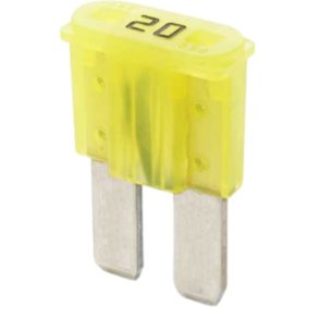 100 stk. Micro sikring 20A (gul)