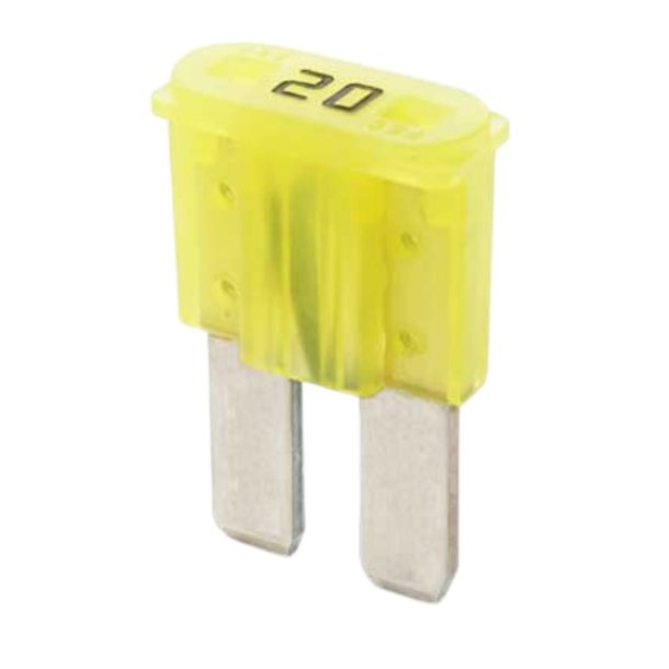 100 stk. Micro sikring 20A (gul)