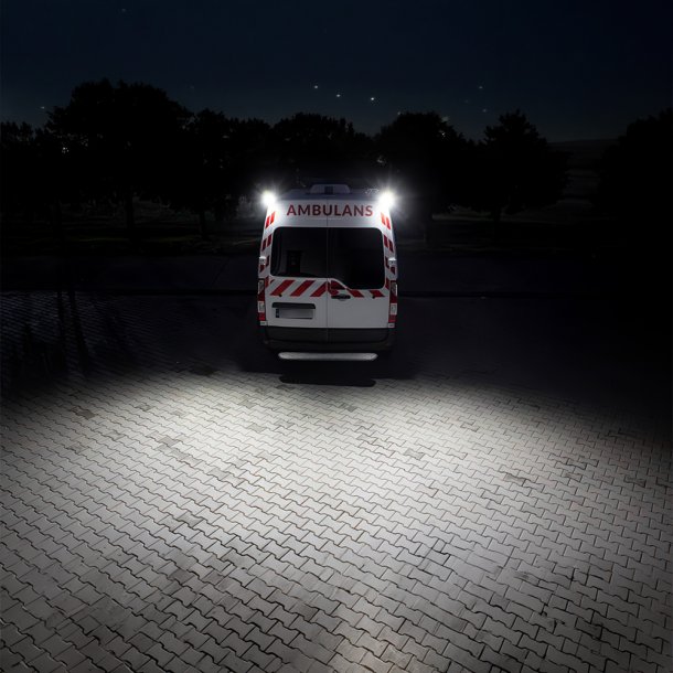 LED arbejdslampe, 35 gr, IP68, 1500 Lumen 12/24V (50001)