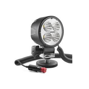 VCO 1500 Lumens, 35gr. RUND 4-LED, 12/24v, kontakt/8m ledning/stik/magnet NEODYMIUM