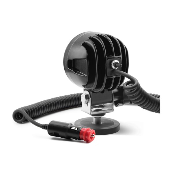 VCO 1500 Lumens, 35gr. RUND 4-LED, 12/24v, kontakt/8m ledning/stik/magnet NEODYMIUM