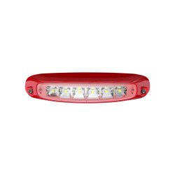 Scenelight LED, R�d ramme, 6 x LED, 12-24v, 14W, 1730 lm, IP67