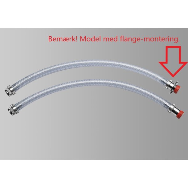 Olie pfyldningsslange m/ fstnings-flange